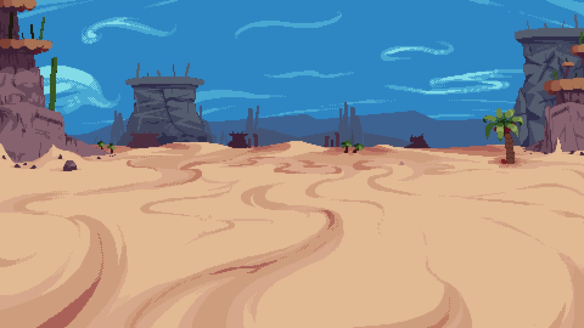 Desert battle background